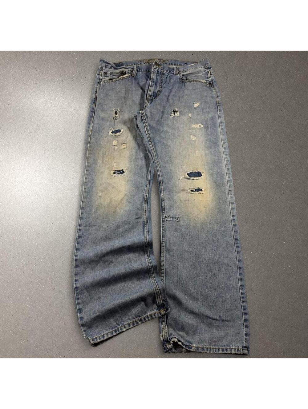 Y2K distressed skater American Eagle bootcut jeans - fits 35x31!